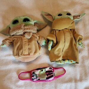 Star Wars Green and Tan Stuffed Baby Yoda Plush Toys Grogu